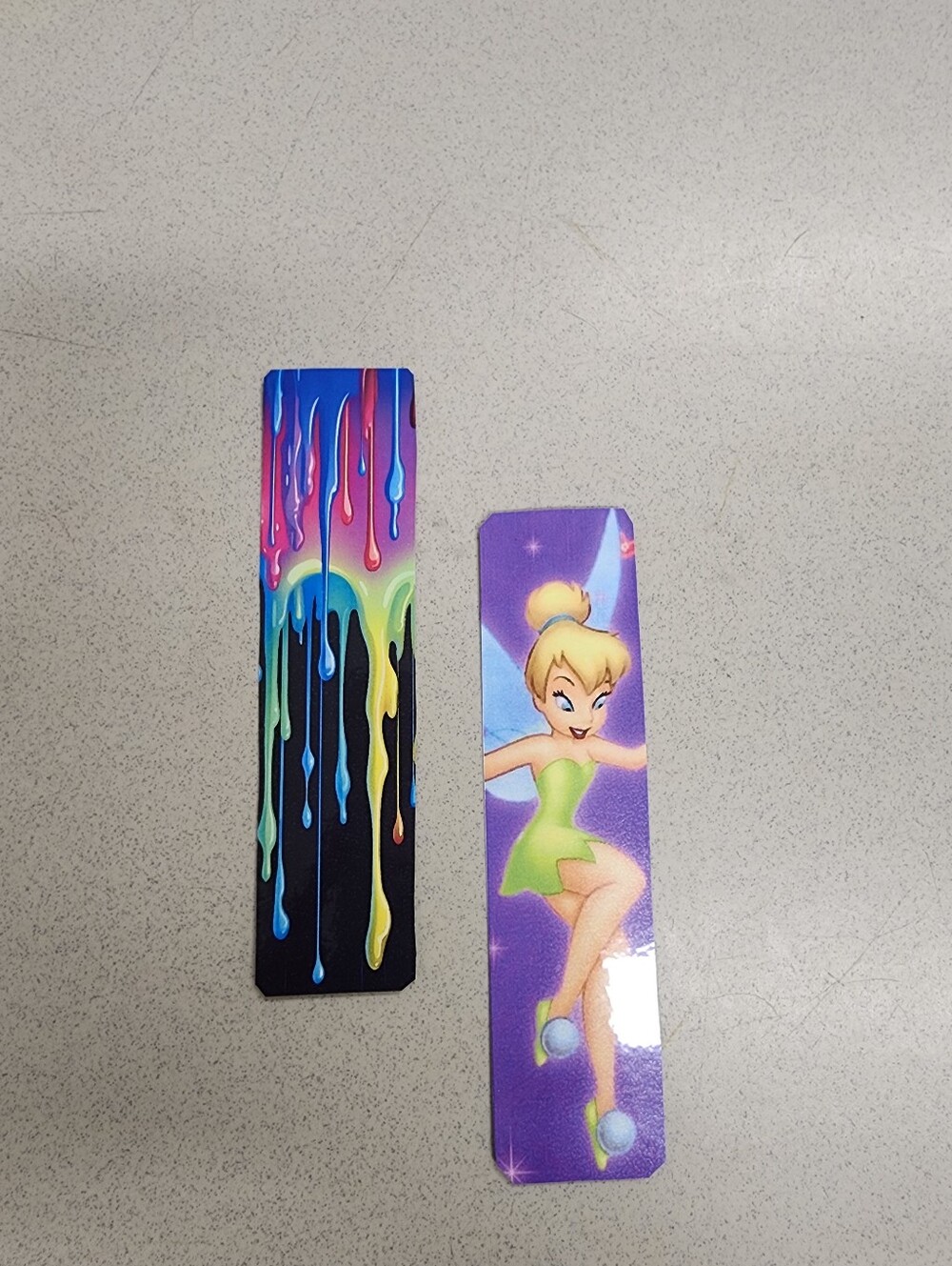 Tinker Bell Purple Bookmark & Rainbow Drip Bookmark Set